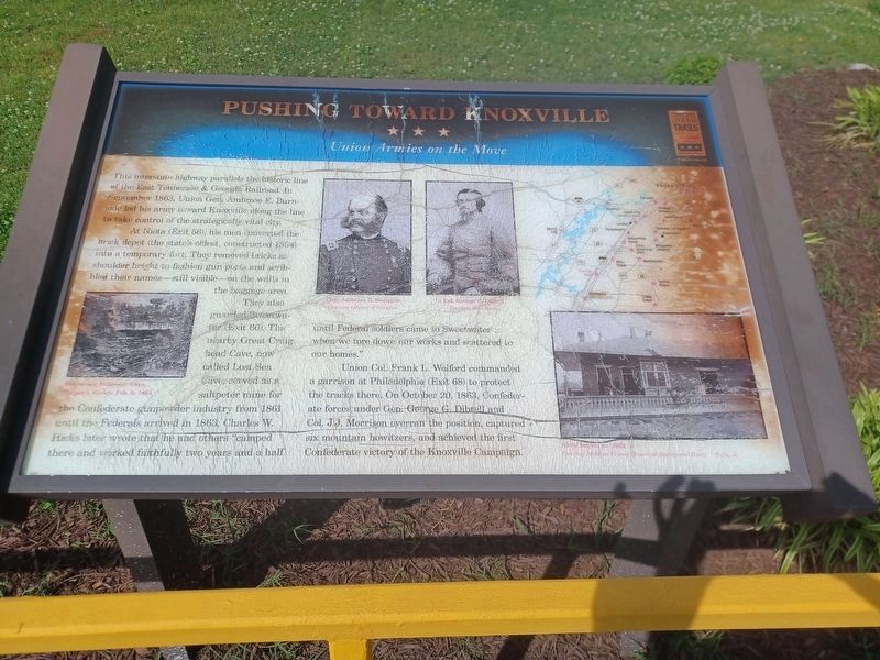 Pushing Toward Knoxville Marker. Click for full size. Pushing Toward Knoxville Marker image. Click for full size.