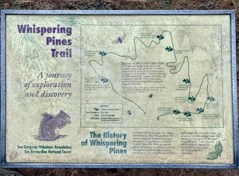Whispering Pines Trail Marker image. Click for full size.