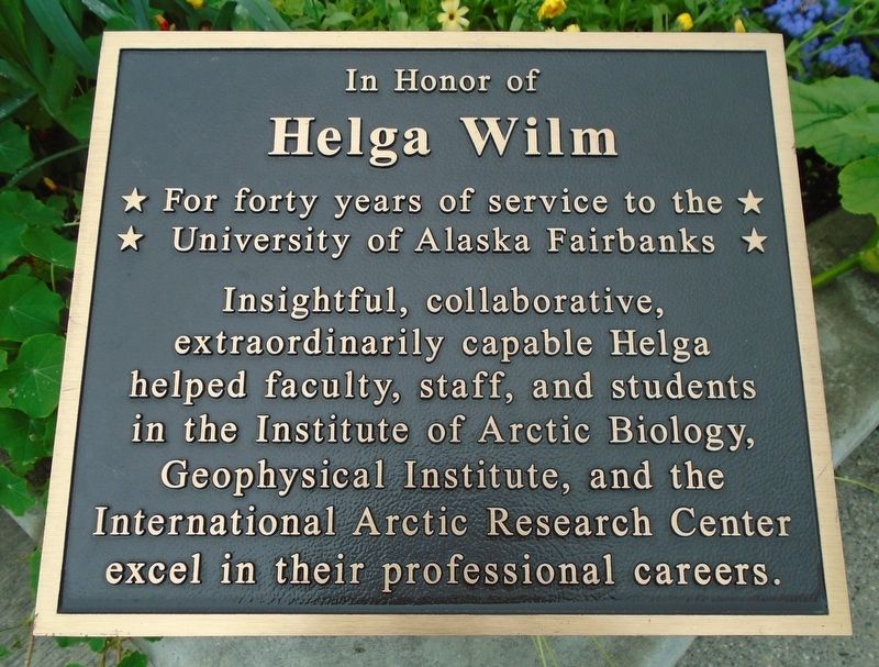 Helga Wilm Marker. Click for full size. Helga Wilm Marker image. Click for full size.