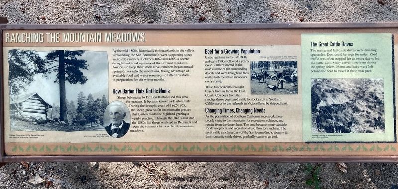 Ranching in the Mountain Meadows Marker image. Click for full size.