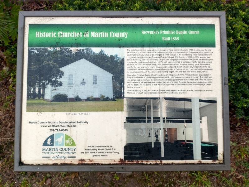 Historic Churches of Martin County Marker image. Click for full size.