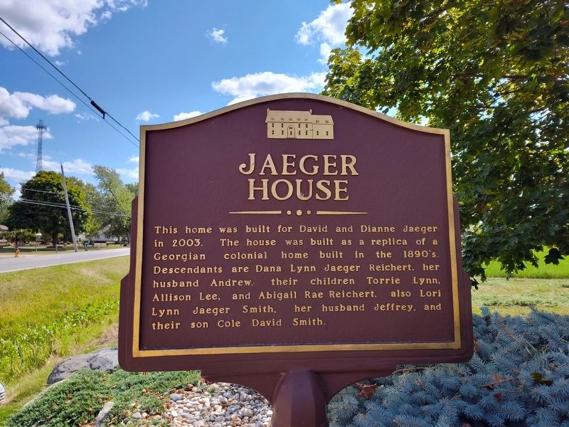 Jaeger House Marker. Click for full size. Jaeger House Marker image. Click for full size.