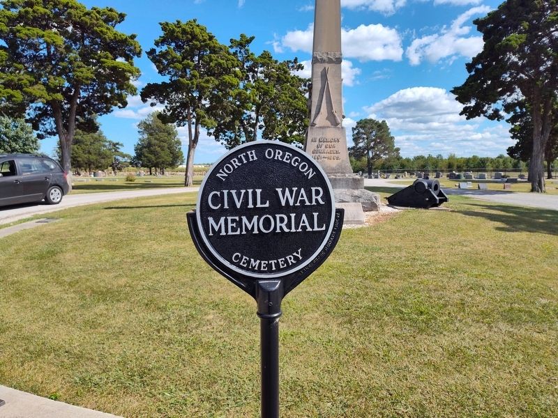 North Oregon Civil War Memorial. Click for full size. North Oregon Civil War Memorial image. Click for full size.