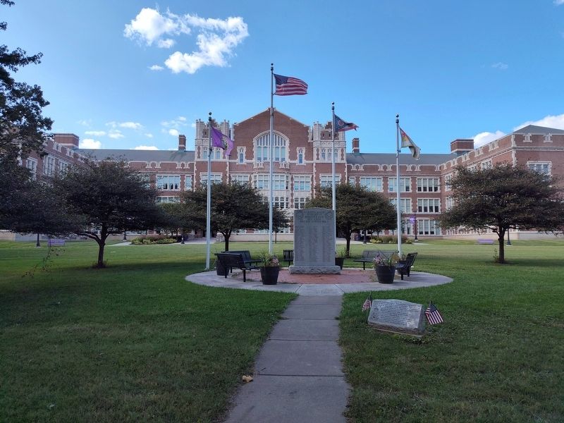 Morris R. Waite High School Memorial Plaza and Garden Marker image. Click for full size.