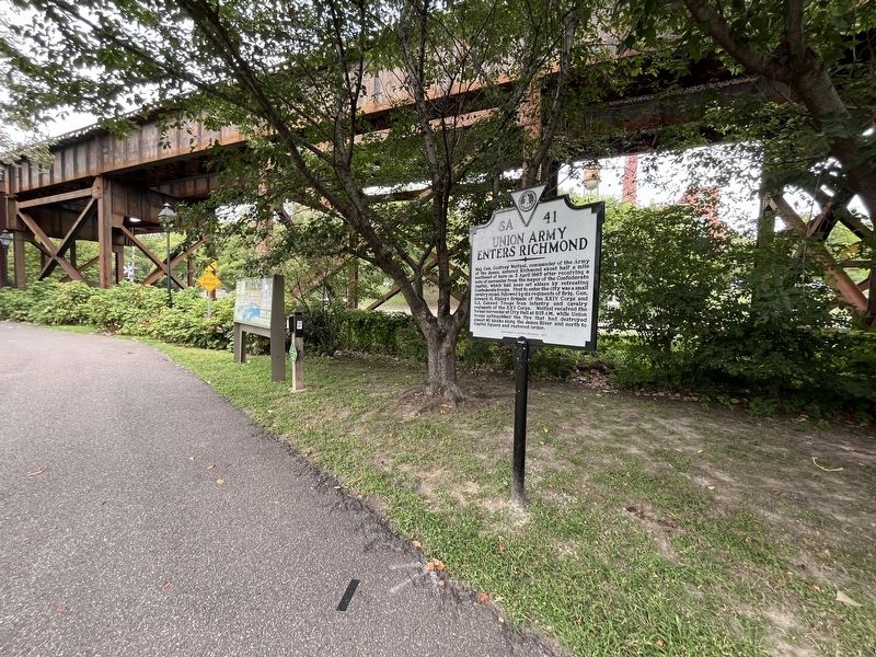 Union Army Enters Richmond Marker. Click for full size. Union Army Enters Richmond Marker image. Click for full size.