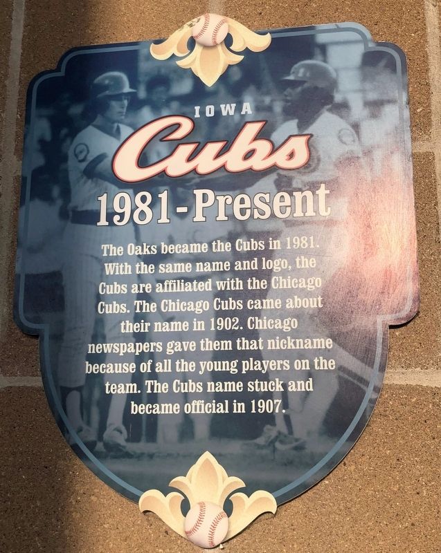Iowa Cubs Marker image. Click for full size.