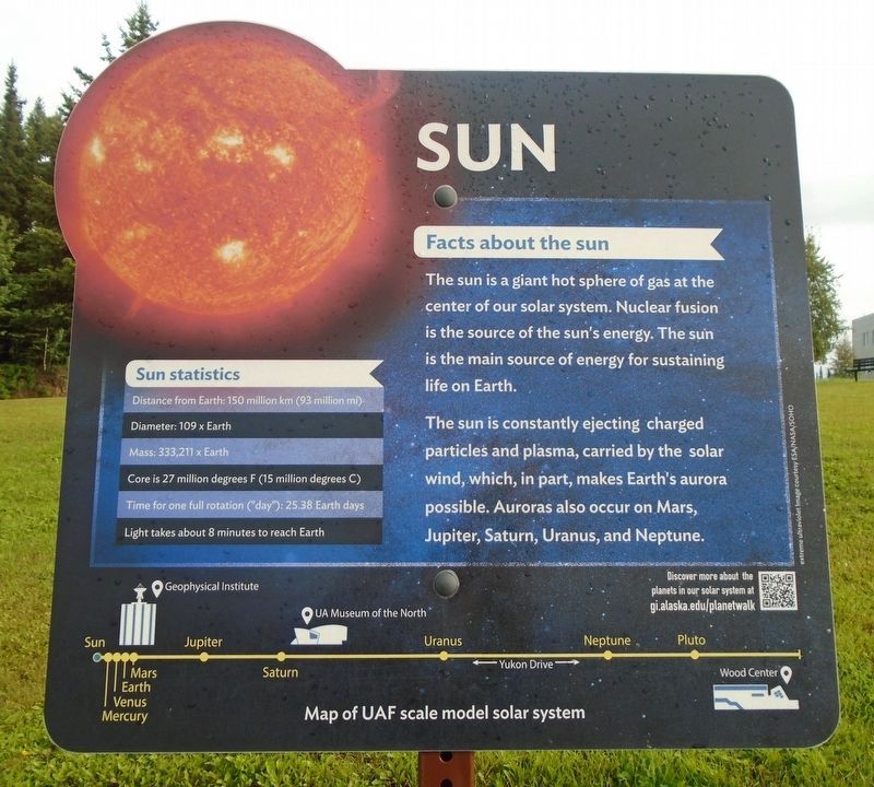 UAF Planet Walk - Sun Marker. Click for full size. UAF Planet Walk - Sun Marker image. Click for full size.