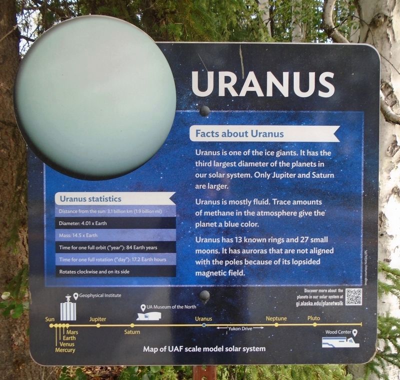 UAF Planet Walk - Uranus Marker. Click for full size. UAF Planet Walk - Uranus Marker image. Click for full size.