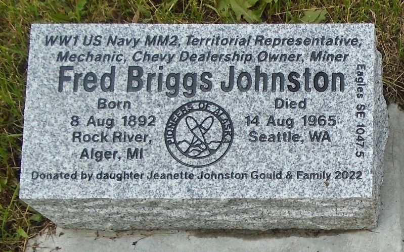 Fred Briggs Johnston Marker. Click for full size. Fred Briggs Johnston Marker image. Click for full size.
