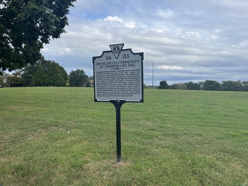 Emancipated Community at Chimborazo Hill Marker image. Click for full size.