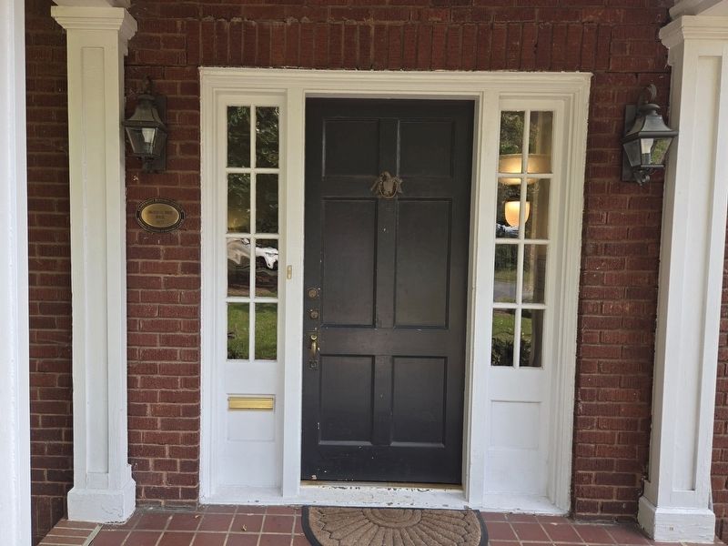 Alonzo M. West House entrance. Marker is to the left.. Click for full size. Alonzo M. West House entrance. Marker is to the left. image. Click for full size.