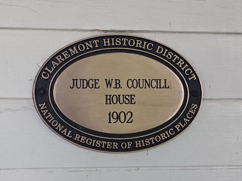 Judge W. B. Councill House Marker image. Click for full size.