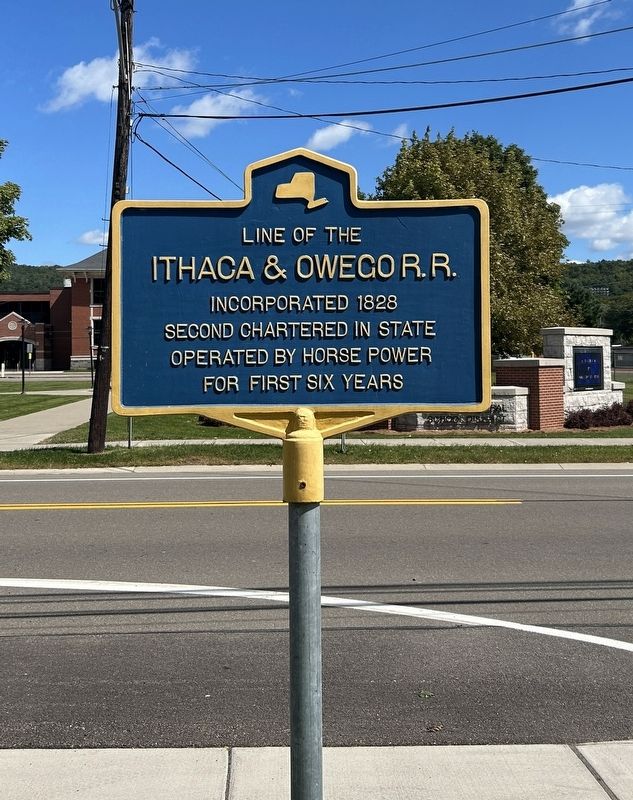 Ithaca & Owego R.R. Marker image. Click for full size.