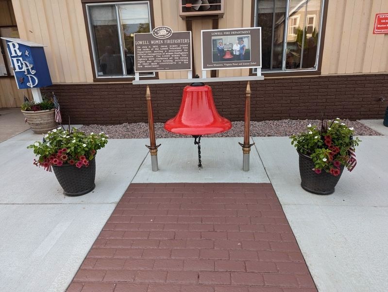 Lowell Women Firefighters Marker. Click for full size. Lowell Women Firefighters Marker image. Click for full size.