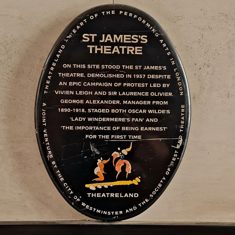 St James's Theatre Marker image. Click for full size.