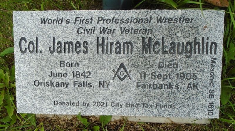 Col. James Hiram McLaughlin Marker. Click for full size. Col. James Hiram McLaughlin Marker image. Click for full size.