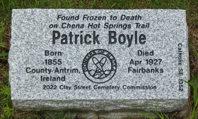 Patrick Boyle Marker. Click for full size. Patrick Boyle Marker image. Click for full size.