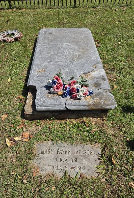 Grave of Mary Payne Jackson. Click for full size. Grave of Mary Payne Jackson image. Click for full size.