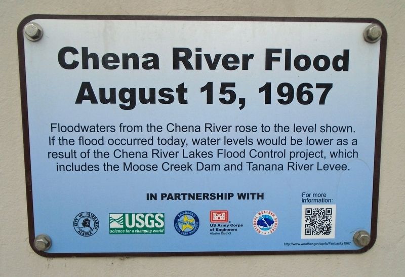 Chena River Flood Marker image. Click for full size.