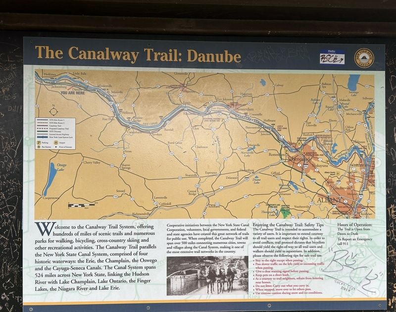 Canalway Trail: Danube Marker. Click for full size. Canalway Trail: Danube Marker image. Click for full size.