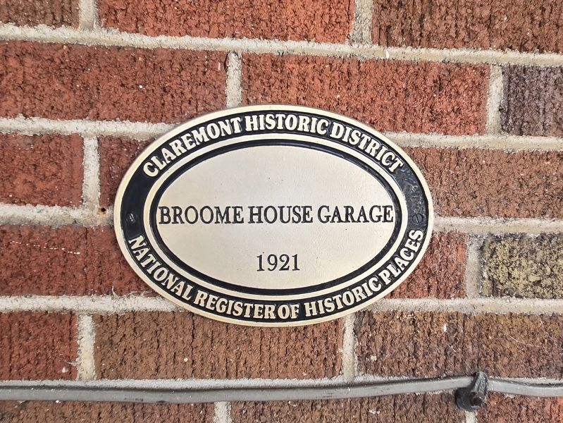 Broome House Garage Marker image. Click for full size.