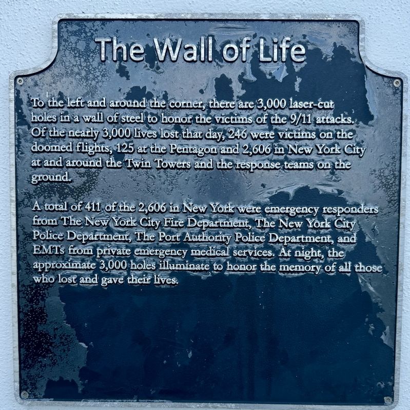 The Wall of Life Marker. Click for full size. The Wall of Life Marker image. Click for full size.
