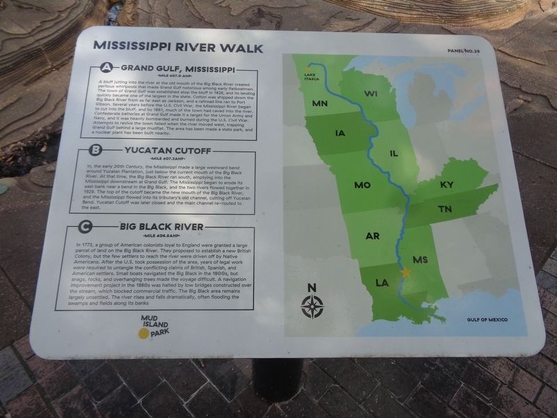 Grand Gulf, Mississippi / Yucatan Cutoff / Big Black River Marker. Click for full size. Grand Gulf, Mississippi / Yucatan Cutoff / Big Black River Marker image. Click for full size.