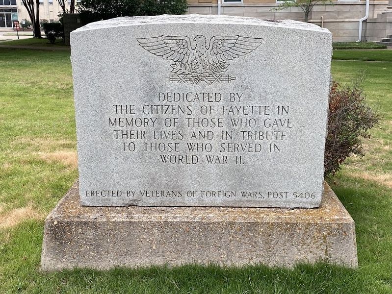 Fayette World War II Memorial image. Click for full size.