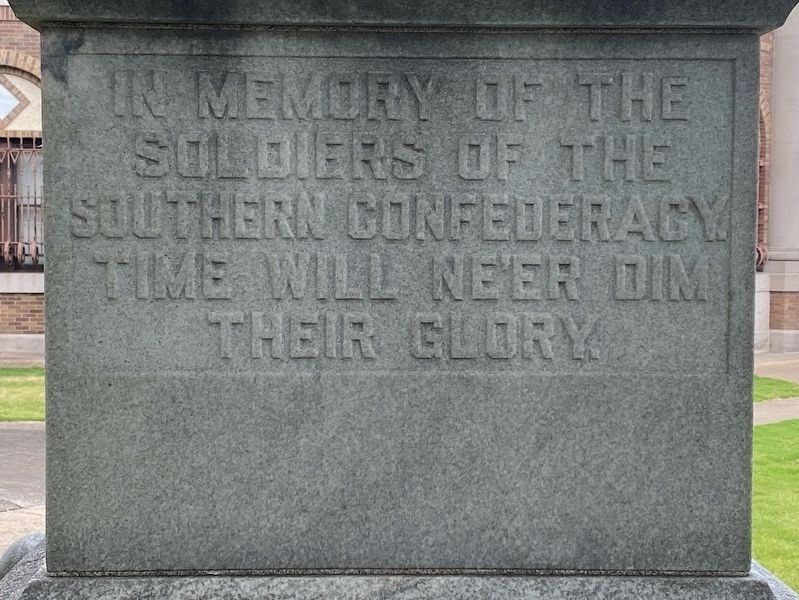 In Memory of the Soldiers of the Southern Confederacy Memorial. Click for full size. In Memory of the Soldiers of the Southern Confederacy Memorial image. Click for full size.