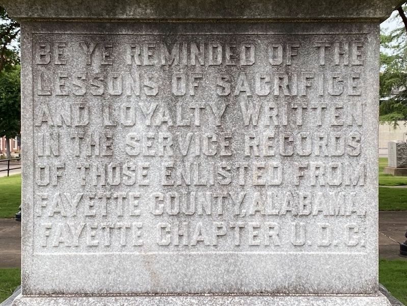 In Memory of the Soldiers of the Southern Confederacy Memorial. Click for full size. In Memory of the Soldiers of the Southern Confederacy Memorial image. Click for full size.