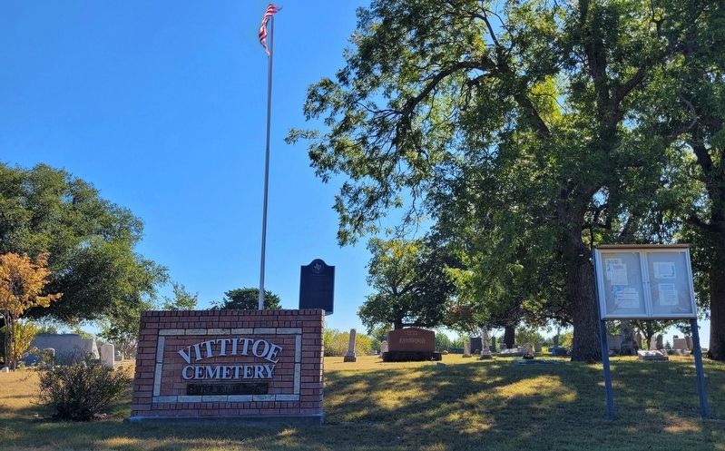 The Vittitoe Cemetery and Marker image. Click for full size.
