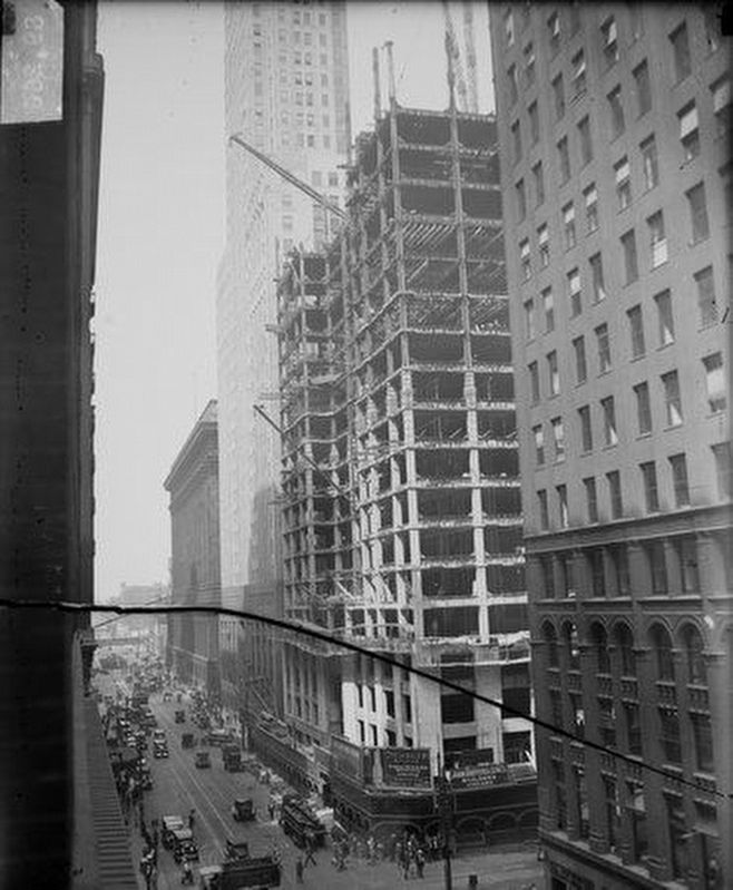 One North LaSalle Building under construction, 1929 image. Click for full size.