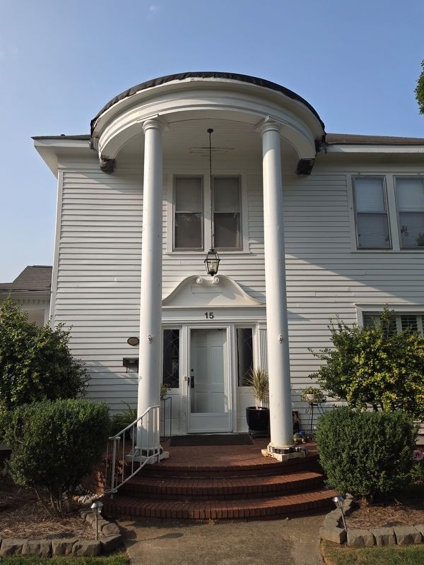 Portico of the Warlick-Waggoner House. Marker is to the left of the entrance. Click for full size. Portico of the Warlick-Waggoner House. Marker is to the left of the entrance image. Click for full size.