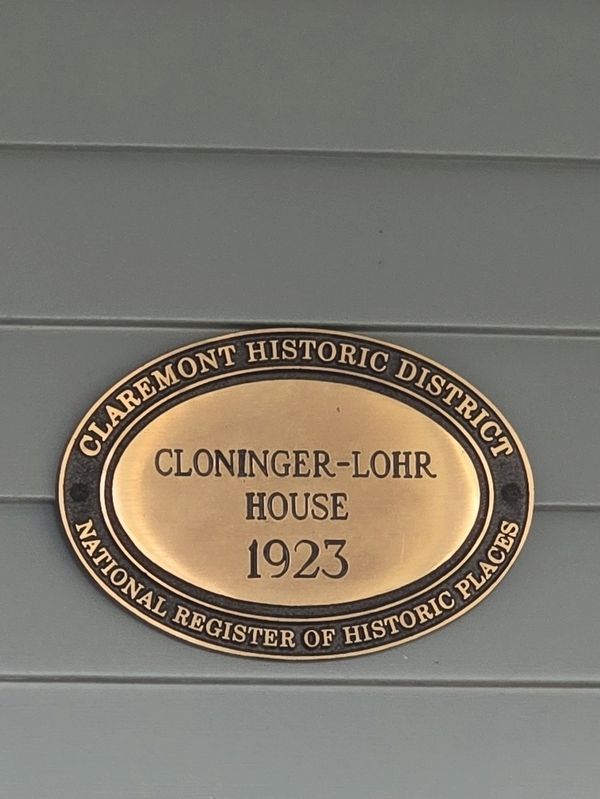 Cloninger-Lohr House Marker. Click for full size. Cloninger-Lohr House Marker image. Click for full size.