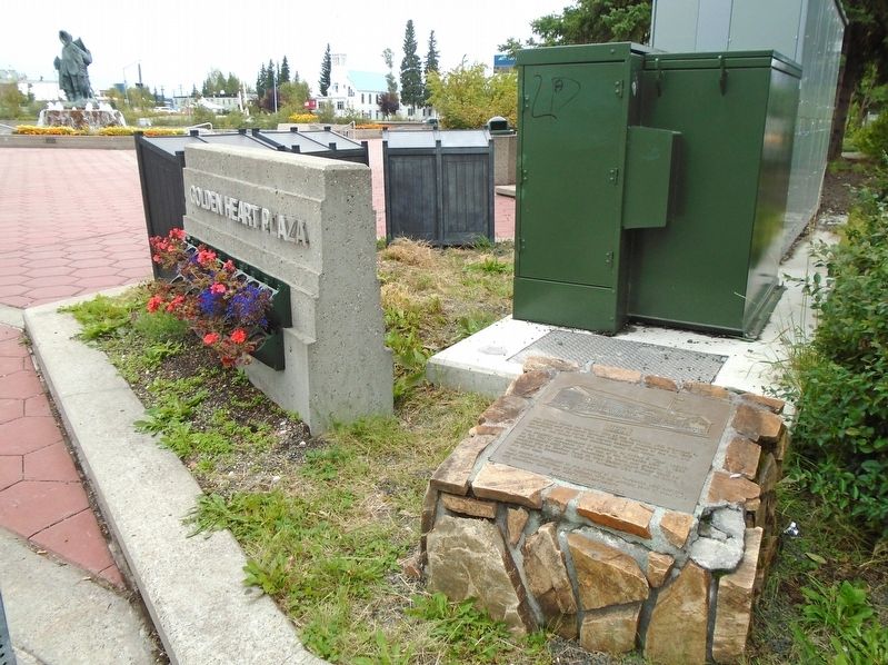 Original Site of the Fairbanks USO Marker. Click for full size. Original Site of the Fairbanks USO Marker image. Click for full size.
