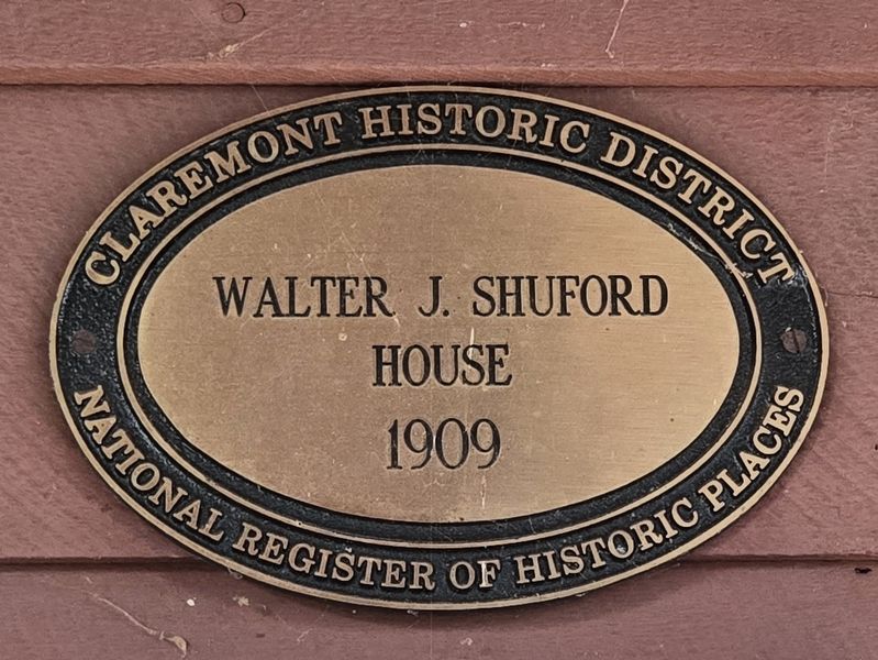 Walter J. Shuford House Marker. Click for full size. Walter J. Shuford House Marker image. Click for full size.