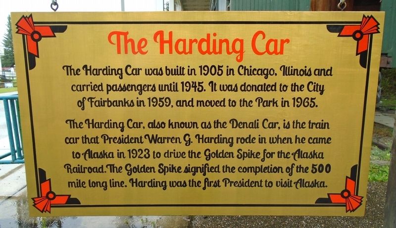 The Harding Car Marker. Click for full size. The Harding Car Marker image. Click for full size.