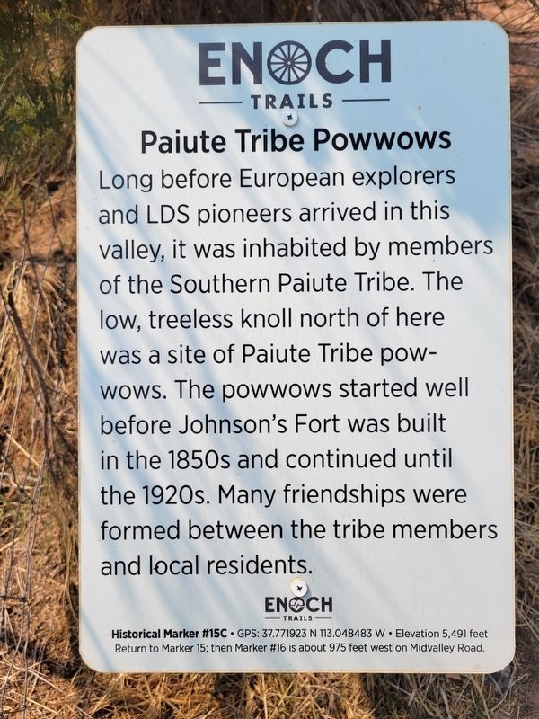 Paiute Tribe Powwows Marker image. Click for full size.