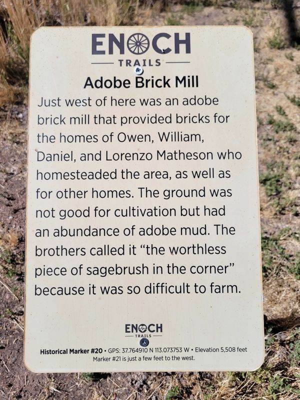 Adobe Brick Mill Marker image. Click for full size.