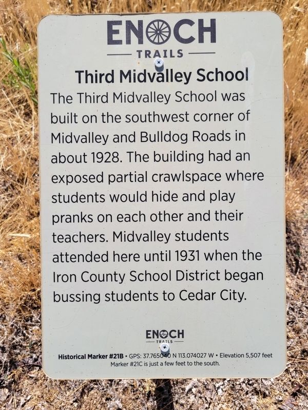 Third Midvalley School Marker image. Click for full size.