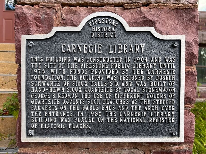Carnegie Library Marker image. Click for full size.
