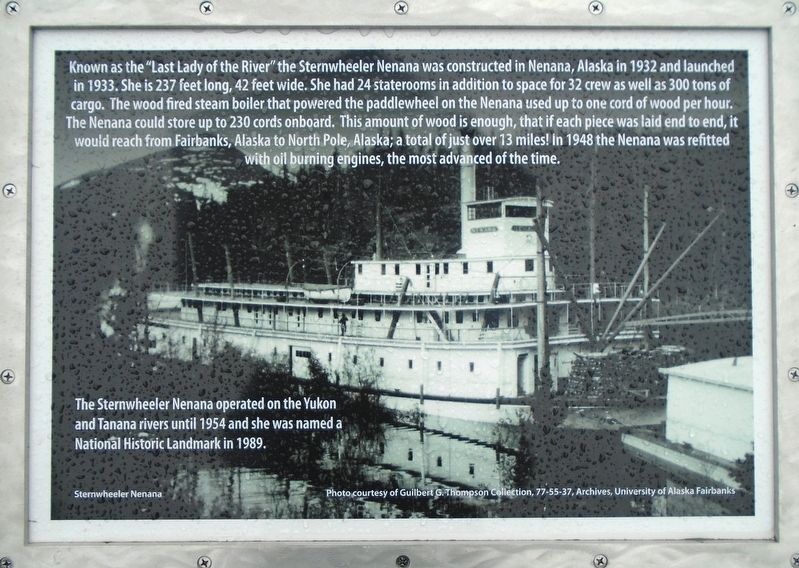 "Last Lady of the River" Marker. Click for full size. "Last Lady of the River" Marker image. Click for full size.
