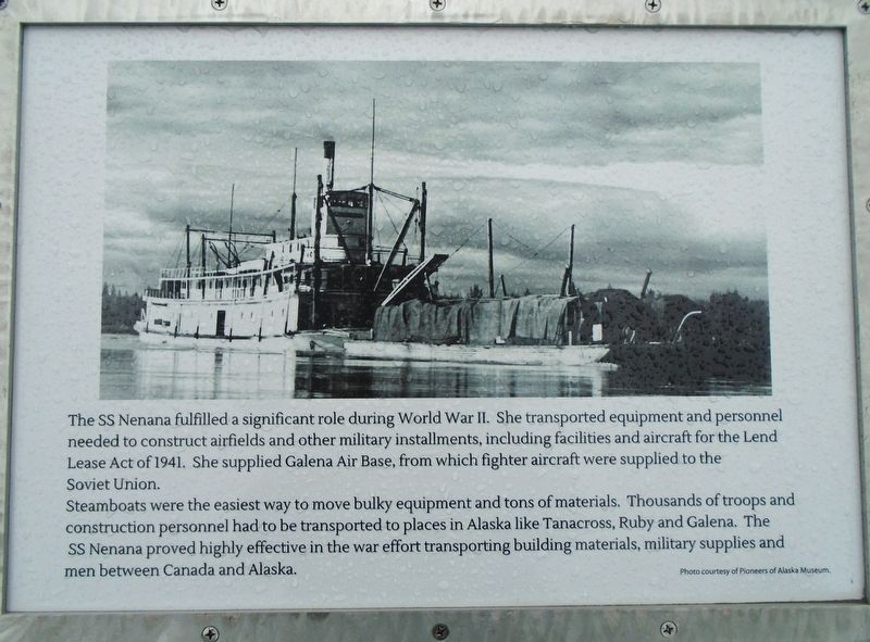 Steamer Nenana in World War II Marker image. Click for full size.
