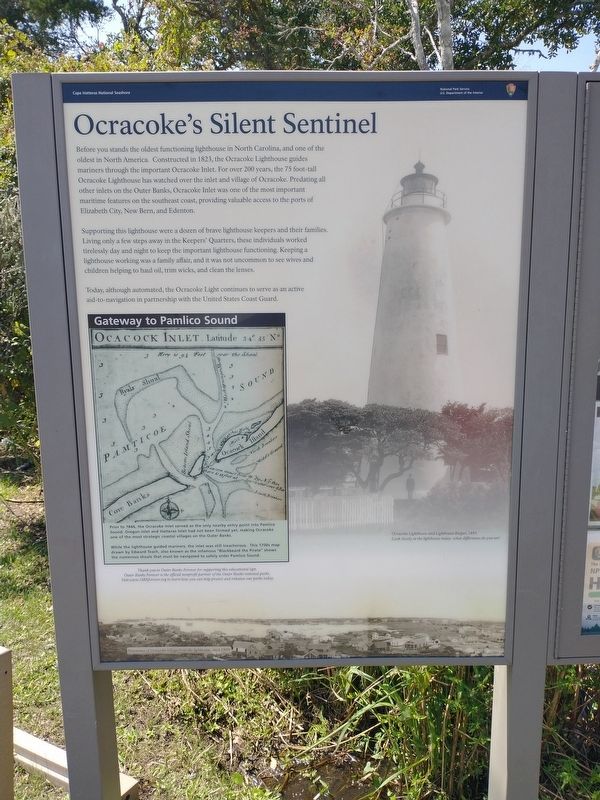 Ocracoke�s Silent Sentinel Marker image. Click for full size.