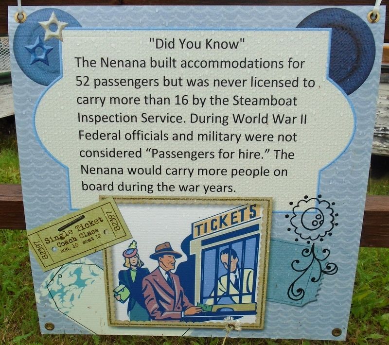 Steamer Nenana Accommodations Marker image. Click for full size.