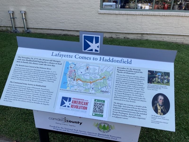 Lafayette Comes to Haddonfield Marker image. Click for full size.