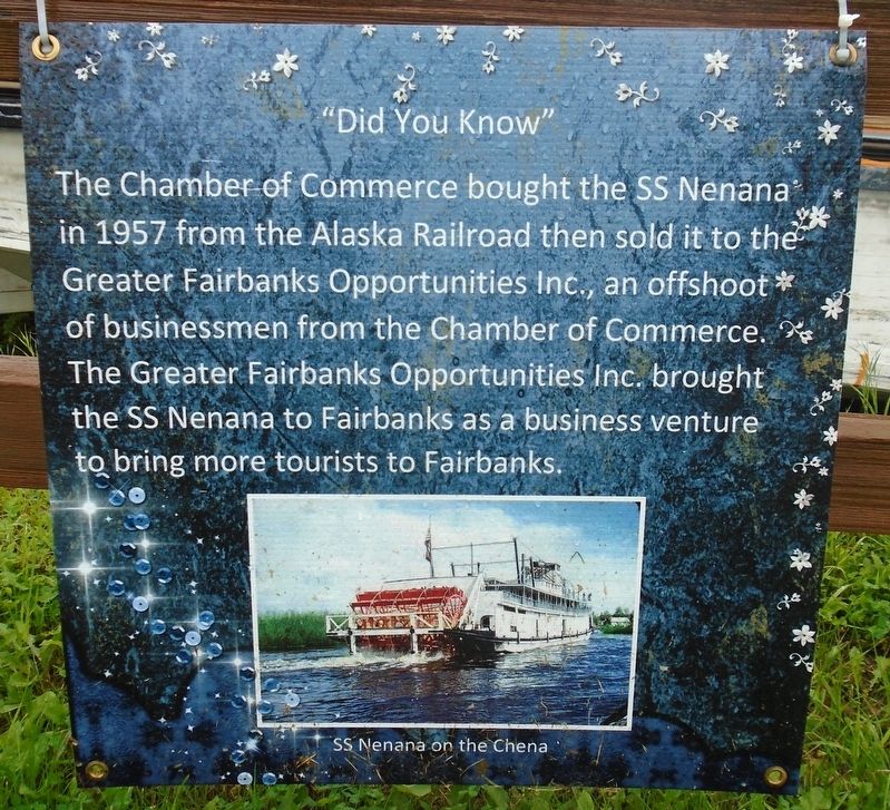 Purchase of the Steamer Nenana Marker image. Click for full size.