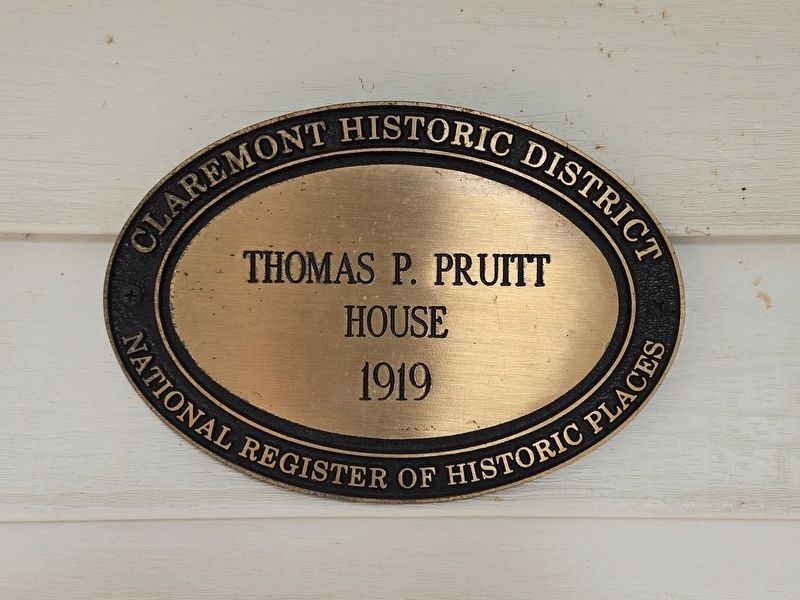 Thomas P. Pruitt House Marker. Click for full size. Thomas P. Pruitt House Marker image. Click for full size.