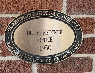 Dr. Hunsucker Office Marker. Click for full size. Dr. Hunsucker Office Marker image. Click for full size.