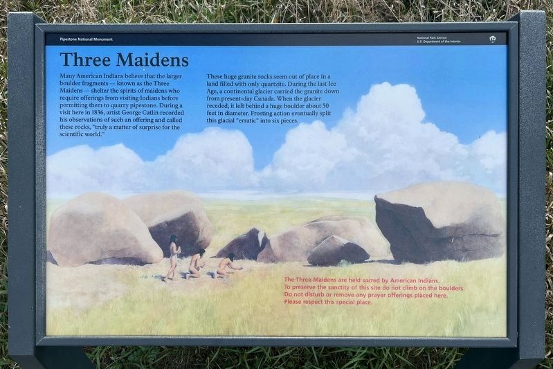 Three Maidens Marker. Click for full size. Three Maidens Marker image. Click for full size.